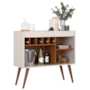 Aparador Buffet New Odin com Adega Off White/Freijó – EJ Móveis