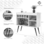 Aparador Buffet New Odin com Adega Off White/Freijó – EJ Móveis