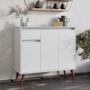 Aparador Buffet Veneza 3 Portas 1 Gaveta Branco – EJ Móveis
