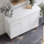 Aparador Buffet Veneza 3 Portas 1 Gaveta Branco – EJ Móveis