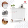 Aparador Buffet Veneza 3 Portas 1 Gaveta Branco – EJ Móveis