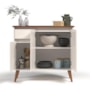 Aparador Buffet Veneza 3 Portas 1 Gaveta Off White/Freijó – EJ Móveis