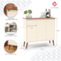 Aparador Buffet Veneza 3 Portas 1 Gaveta Off White/Freijó – EJ Móveis