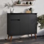 Aparador Buffet Veneza 3 Portas 1 Gaveta Preto – EJ Móveis