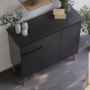 Aparador Buffet Veneza 3 Portas 1 Gaveta Preto – EJ Móveis