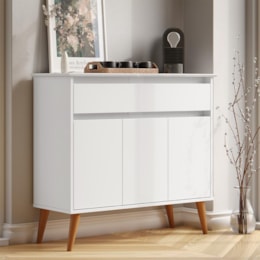Aparador Buffet Zeus 3 Portas 1 Gaveta Branco – EJ Móveis