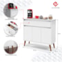 Aparador Buffet Zeus 3 Portas 1 Gaveta Branco – EJ Móveis