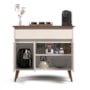 Aparador Buffet Zeus 3 Portas 1 Gaveta Off White/Freijó – EJ Móveis