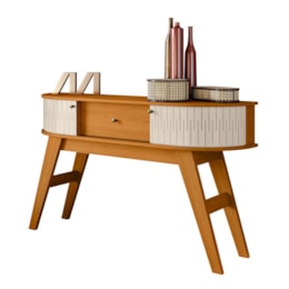 Aparador Estoril 2 Portas e 1 Gaveta Cinamomo/Off White - Madetec Aparador Estoril 2 Portas e 1 Gaveta Cinamomo/Off White - Madetec