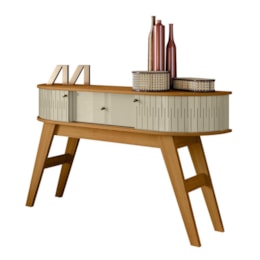 Aparador Estoril 2 Portas e 1 Gaveta Cumaru/Opala - Madetec Aparador Estoril 2 Portas e 1 Gaveta Cumaru/Opala - Madetec