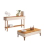 Aparador Fiero e Mesa de Centro Liz Off White/Cinamomo – HB Móveis