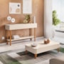 Aparador Fiero e Mesa de Centro Liz Off White – HB Móveis