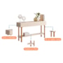Aparador Fiero e Mesa de Centro Liz Off White – HB Móveis