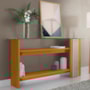 Aparador Frizz Cinamomo/Off White com Tampo de Vidro - Madetec