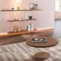 Aparador Intinity e Mesa de Centro Sky com Tampo em MDF Castanho - HB Móveis