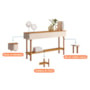 Aparador Sala de Estar Fiero Off White/Cinamomo – HB Móveis