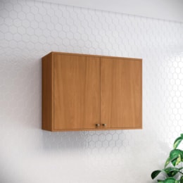 Armário Aéreo 02 Portas 80cm Venaly Cinamomo - Móveis Henn