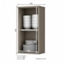 Armário Aéreo 1 Porta 35cm Connect Off White - Móveis Henn