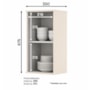 Armário Aéreo 1 Porta 35cm Connect Off White - Móveis Henn
