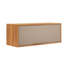Armário Aéreo 1 Porta Basculante 80cm Plena Cinamon/Nude Prime TX - Demóbile 