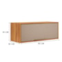 Armário Aéreo 1 Porta Basculante 80cm Plena Cinamon/Nude Prime TX - Demóbile 