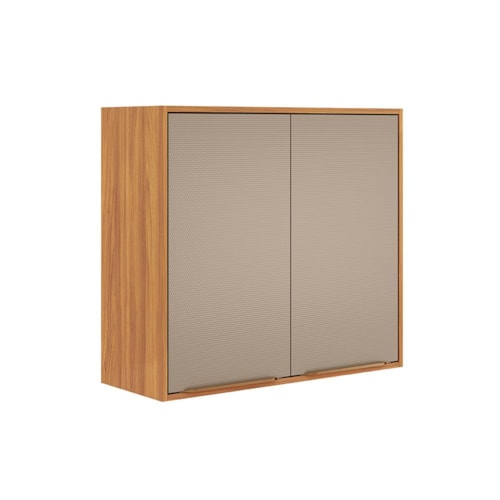 Armário Aéreo 2 Portas 80cm Plena Cinamon/Nude Prime TX - Demóbile 