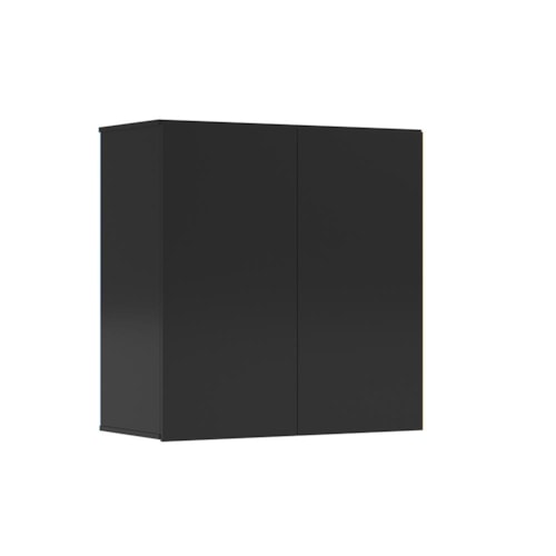 Armário Aéreo 2 Portas Preto – EJ Móveis