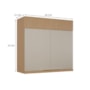 Armário Aéreo 2 Portas Realeza Premium 80cm Greige - Nesher