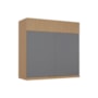 Armário Aéreo 2 Portas Realeza Premium 80cm Titânio - Nesher