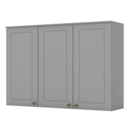 Armário Aéreo 3 portas 120cm Americana Cinza - Móveis Henn  Armário Aéreo 3 portas 120cm Americana Cinza - Móveis Henn