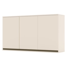Armário Aéreo 3 Portas 120cm Connect Off White - Móveis Henn Armário Aéreo 3 Portas 120cm Connect Off White - Móveis Henn