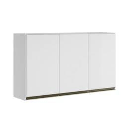 Armário Aéreo 3 Portas Kali Premium 120cm Branco - Nicioli 