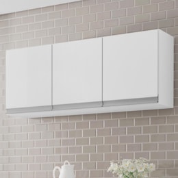 Armário Aéreo Andréia 120cm 3 Portas Branco - AJL Móveis Armário Aéreo Andréia 120cm 3 Portas Branco - AJL Móveis