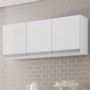Armário Aéreo Andréia 120cm 3 Portas Branco - AJL Móveis