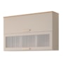 Armário Aéreo Bella 120cm 2 Portas Basculantes Off White/Freijó com Vidro - MGM