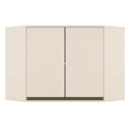 Armário Aéreo Canto Oblíquo 2 Portas Connect Off White - Móveis Henn Armário Aéreo Canto Oblíquo 2 Portas Connect Off White - Móveis Henn