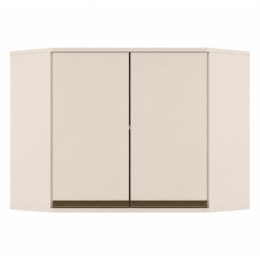 Armário Aéreo Canto Oblíquo 2 Portas Connect Off White - Móveis Henn 