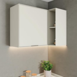 Armário Aéreo Canto Reto Fineze 95cm 1 Porta Areia – Henn