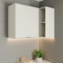 Armário Aéreo Canto Reto Fineze 95cm 1 Porta Areia – Henn