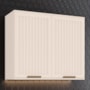 Armário Aéreo Connect 80cm 2 Portas Ripado Off White - Móveis Henn