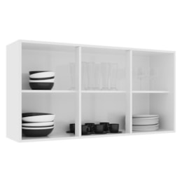 Armário Aéreo Dinamarca 120cm 3 Portas Branco - Indékes