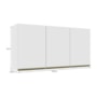 Armário Aéreo Dinamarca 120cm 3 Portas Branco - Indékes