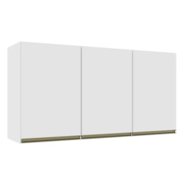 Armário Aéreo Dinamarca 120cm 3 Portas Branco - Indékes