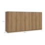 Armário Aéreo Dinamarca 120cm 3 Portas Castani - Indékes