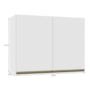 Armário Aéreo Dinamarca 80cm 2 Portas Branco - Indékes