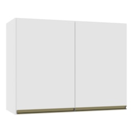 Armário Aéreo Dinamarca 80cm 2 Portas Branco - Indékes