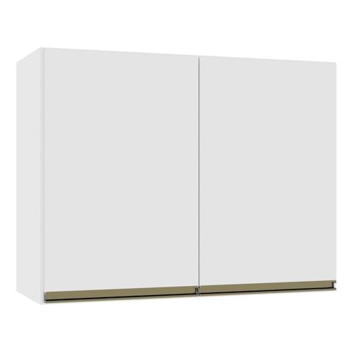 Armário Aéreo Dinamarca 80cm 2 Portas Branco - Indékes