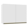 Armário Aéreo Dinamarca 80cm 2 Portas Branco - Indékes