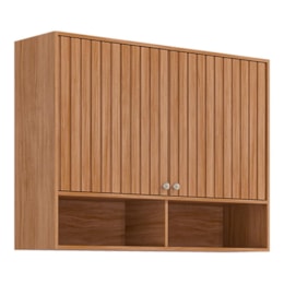 Armário Aéreo Divina 120cm 2 Portas Cinamomo com Nichos - MGM Armário Aéreo Divina 120cm 2 Portas Cinamomo com Nichos - MGM