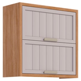 Armário Aéreo Estela 80cm 2 Portas Basculantes Cinamomo/Off White - MGM Armário Aéreo Estela 80cm 2 Portas Basculantes Cinamomo/Off White - MGM